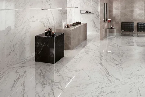 تصویر 2 از سنگ مرمریت طوسی کاشان با رنگ آرامبخش برای کف